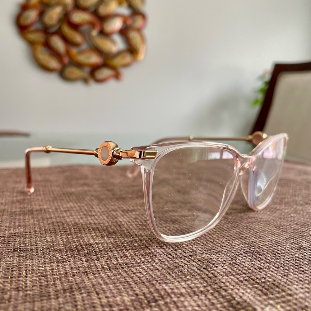 Bulgari Peachy Clear Eyeglasses